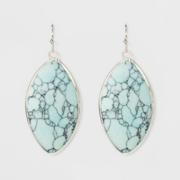 Universal Thread Jewelry - Marquis Shape Stone Drop Earrings